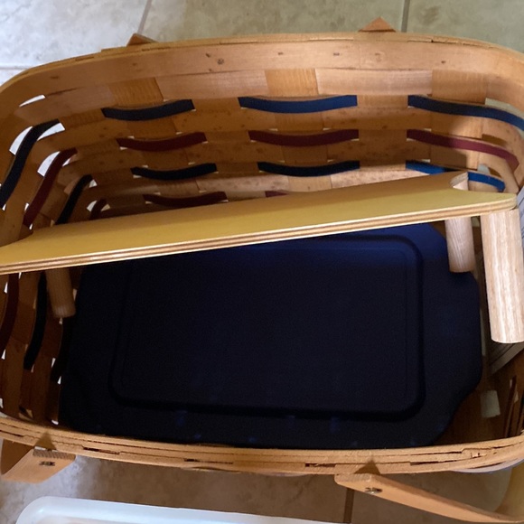 Peterborough Baskets of New Hampshire NEW Vintage Handmade Basket w/Pyrex dish. - Picture 13 of 16